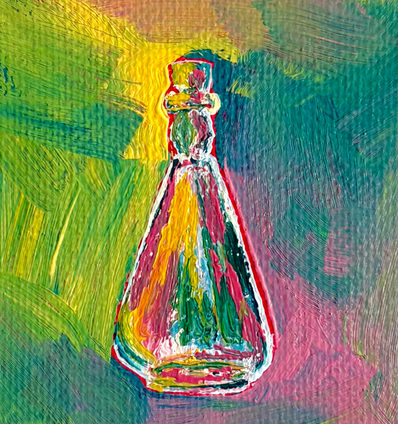Print of Original Multicolor Bottle