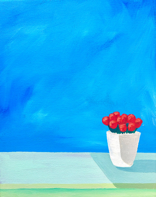 Orange Flowers on Green Table